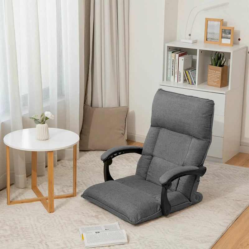 14-Position Adjusting Lazy Sofa Chair with Waist Pillow and Armrests by DirectDeals