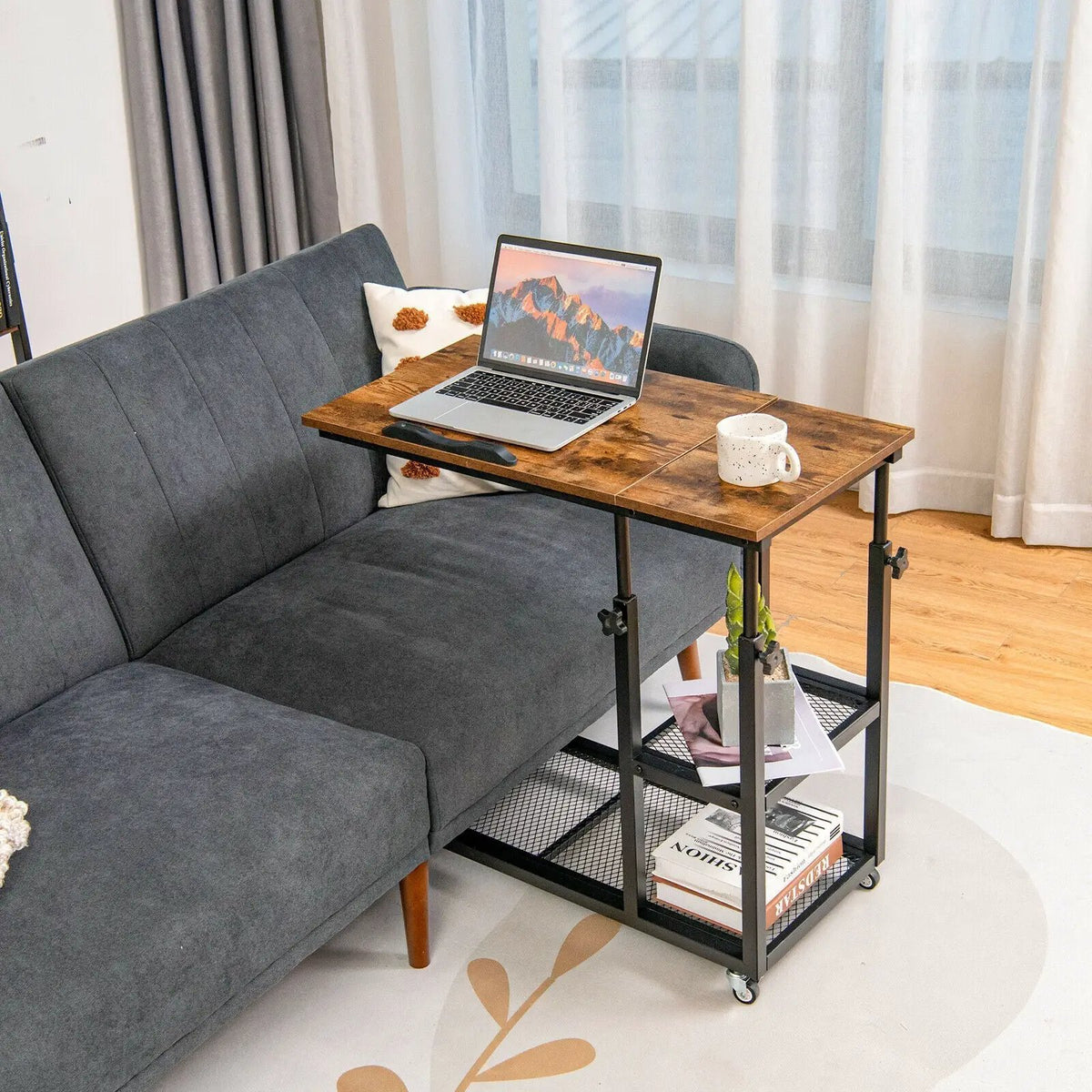 Adjustable C-Shaped Bedside Table by DirectDeals