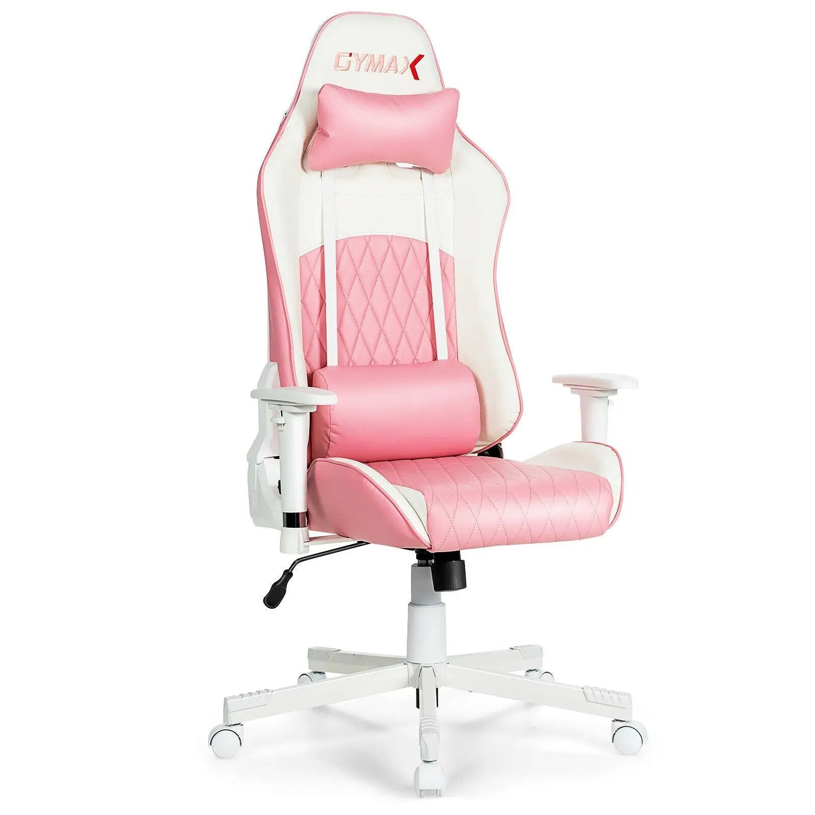 Ergonomic High Back Computer Desk Chair with Headrest and Lumbar Support-Pink by DirectDeals