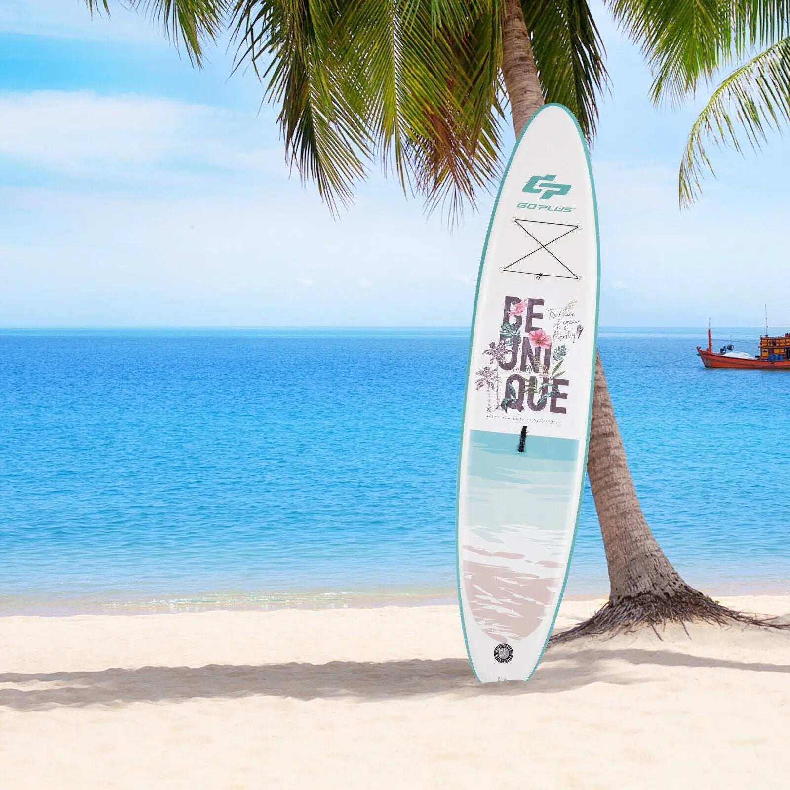 10.5 ft Inflatable Stand Up Paddle Board Surfboard with Aluminum Paddle Pump by DirectDeals