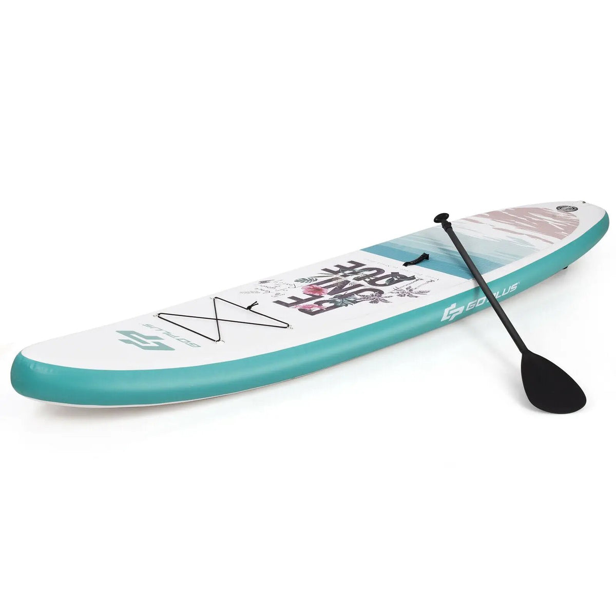 10.5 ft Inflatable Stand Up Paddle Board Surfboard with Aluminum Paddle Pump by DirectDeals