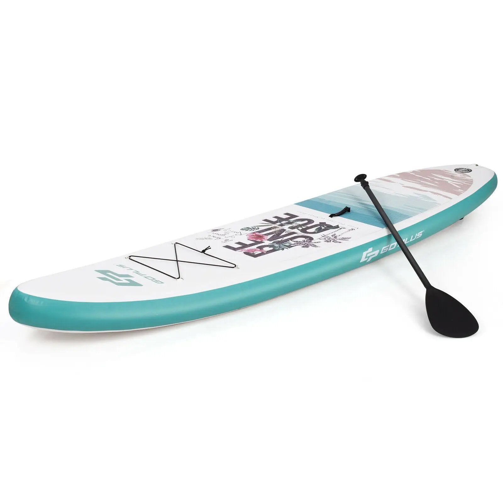 10.5 ft Inflatable Stand Up Paddle Board Surfboard with Aluminum Paddle Pump by DirectDeals