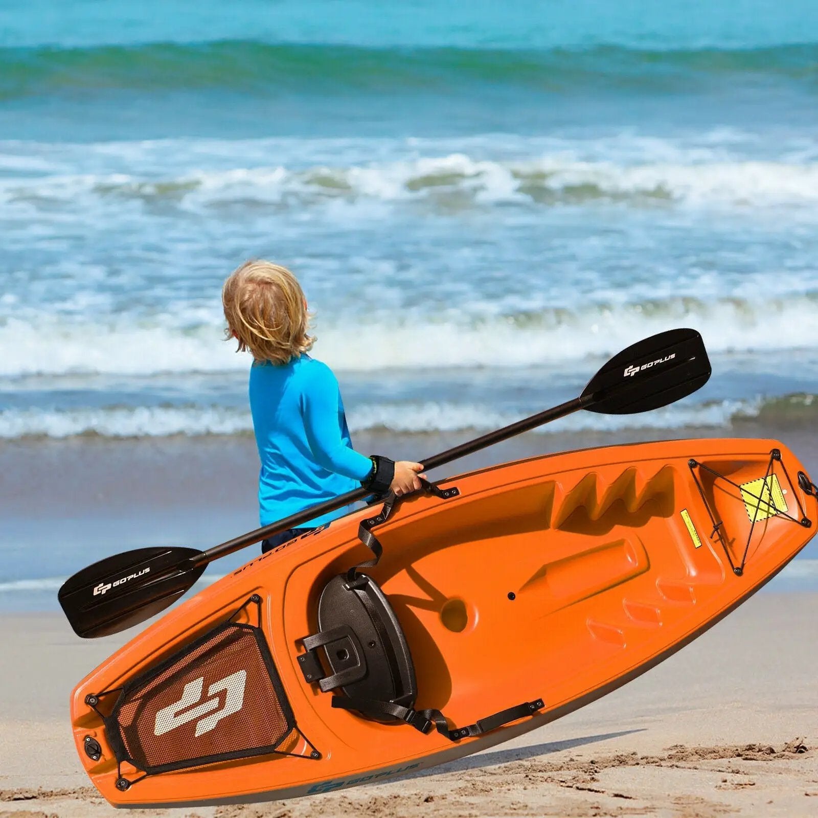 6 Feet Youth Kids Kayak with Bonus Paddle and Folding Backrest for Kid Over 5 by DirectDeals