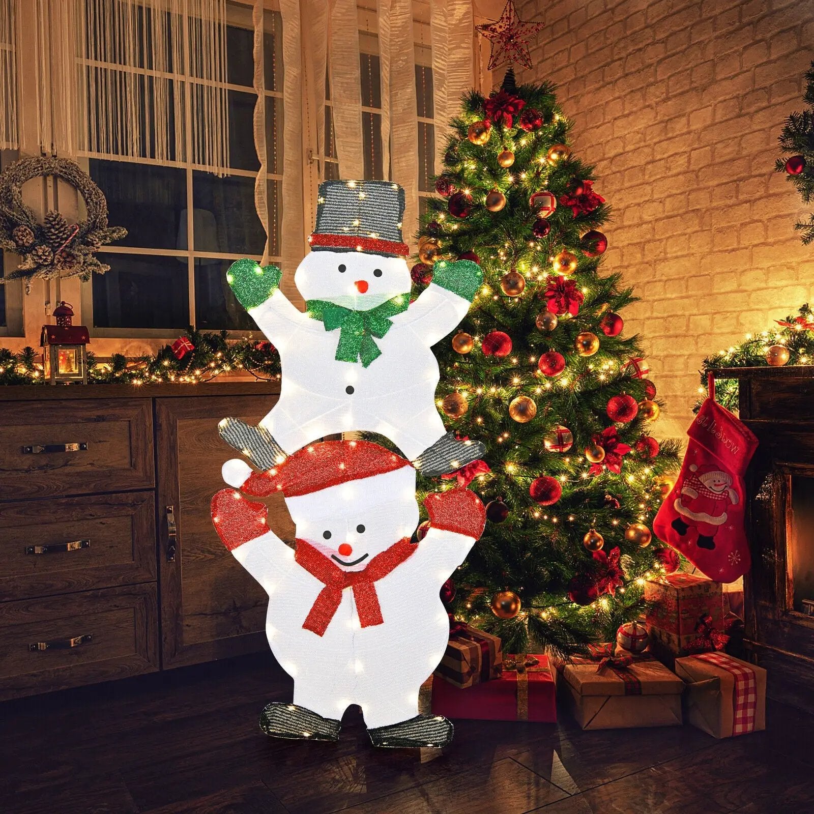 54 Inch Snowman Xmas Decorations with UL Certified Plug by DirectDeals