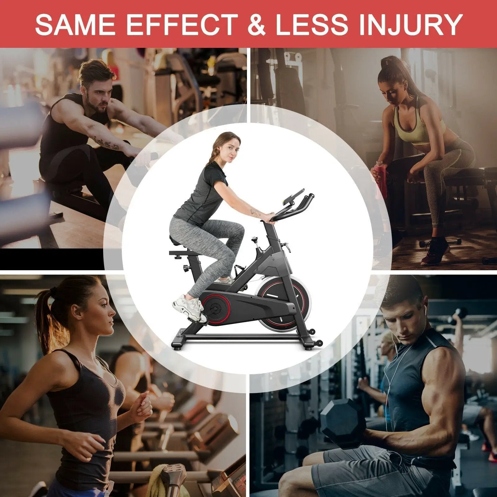 Stationary Exercise Bike with Adjustable Fitness Saddle by DirectDeals