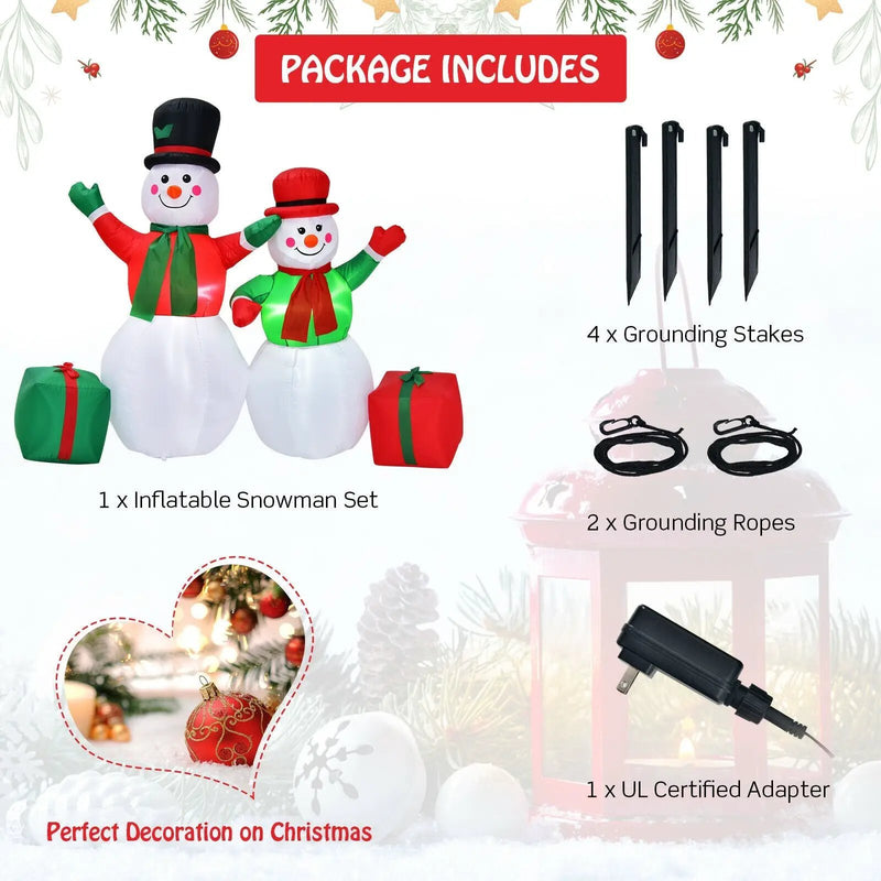 6 Feet Christmas Inflatable Snowmen Blow Up Christmas Decoration by DirectDeals