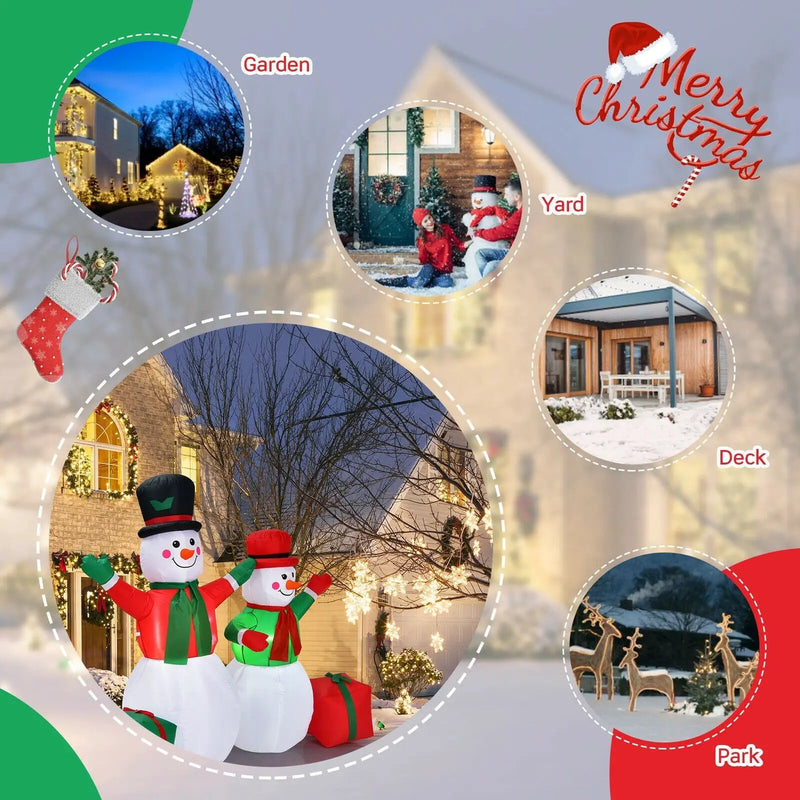 6 Feet Christmas Inflatable Snowmen Blow Up Christmas Decoration by DirectDeals