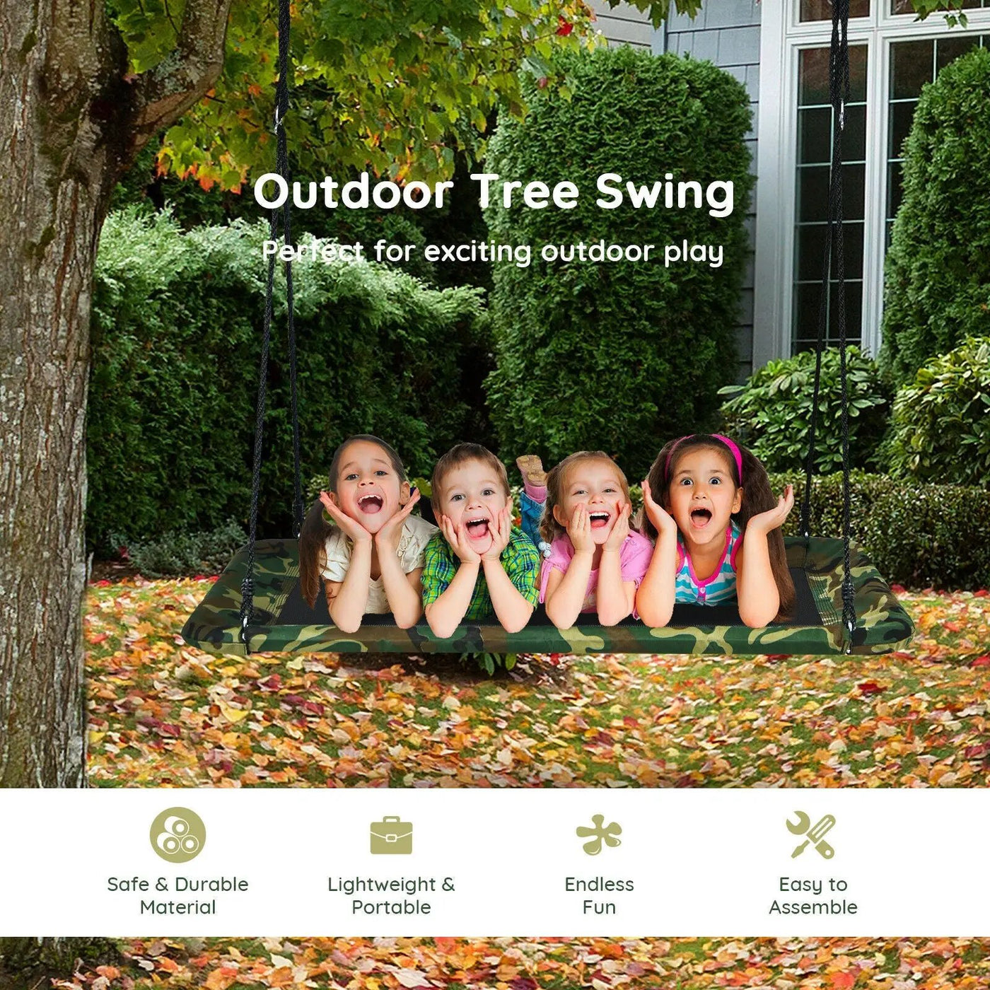 60 Inches Platform Tree Swing by DirectDeals