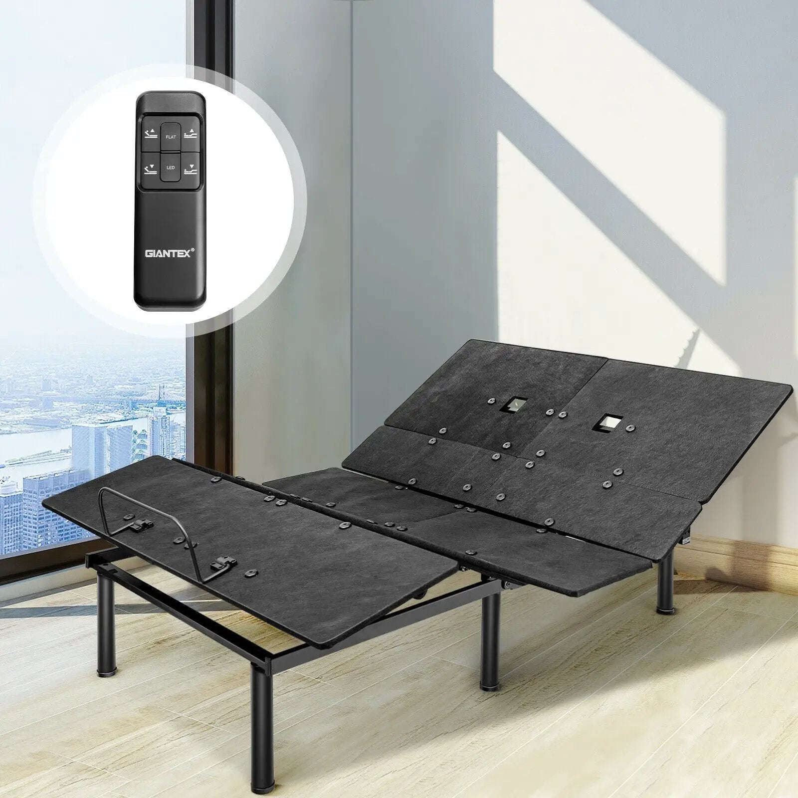 Queen Adjustable Bed Base with Head and Foot Incline by DirectDeals