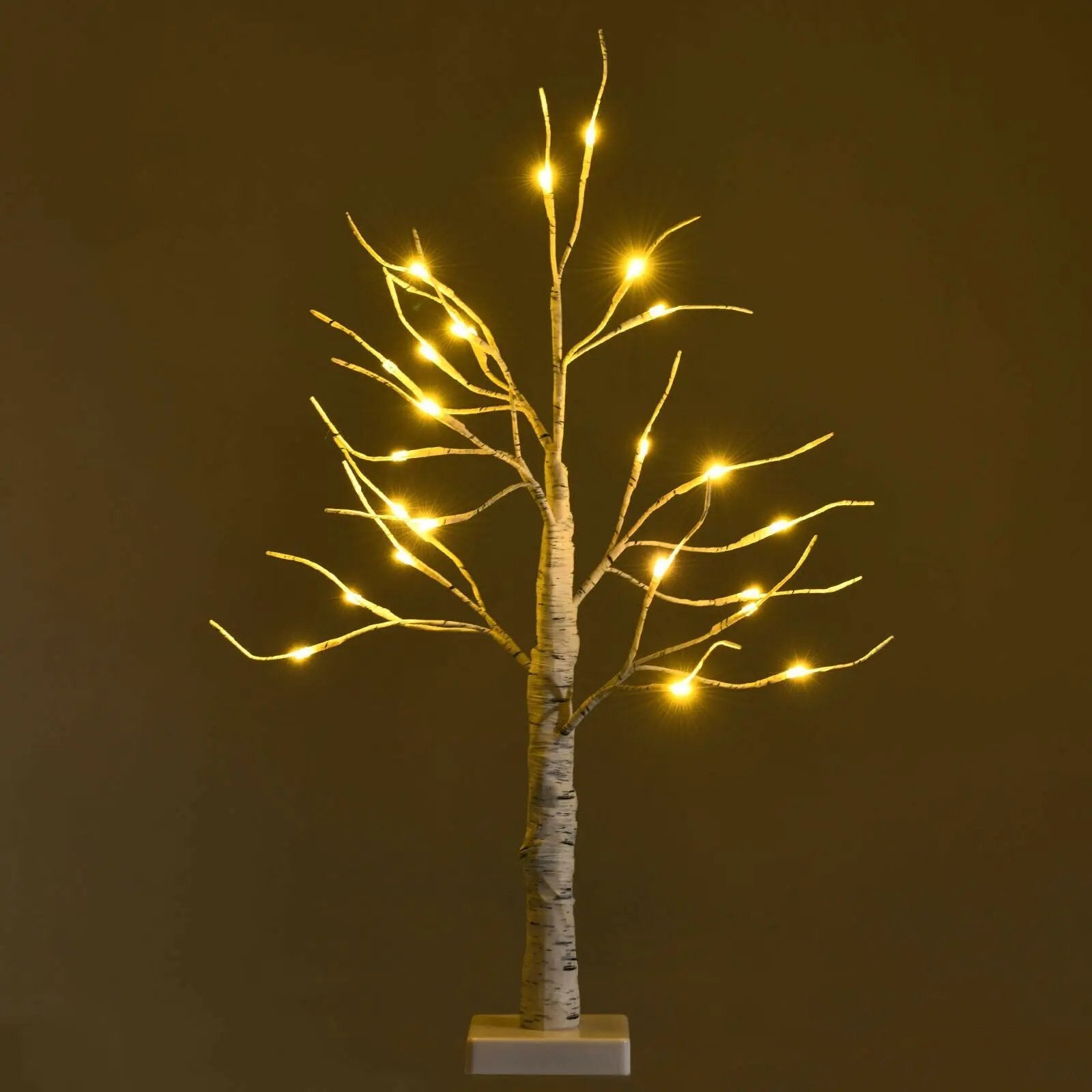 2 Feet Pre-lit White Twig Birch Tree Battery Powered for Christmas Holiday by DirectDeals