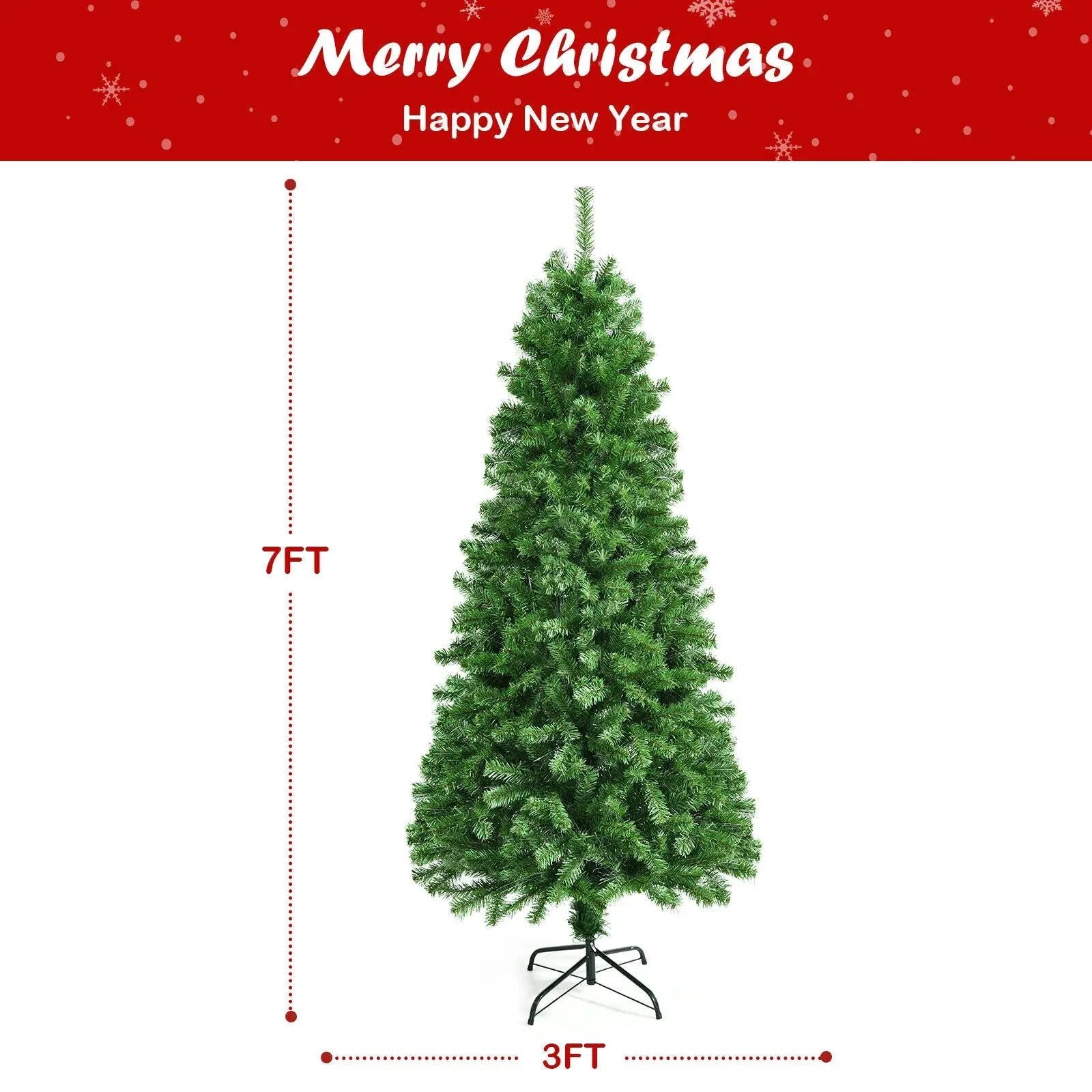 Pre-lit Multi-Colored Fiber Optic Spruce Artificial Christmas Tree by DirectDeals