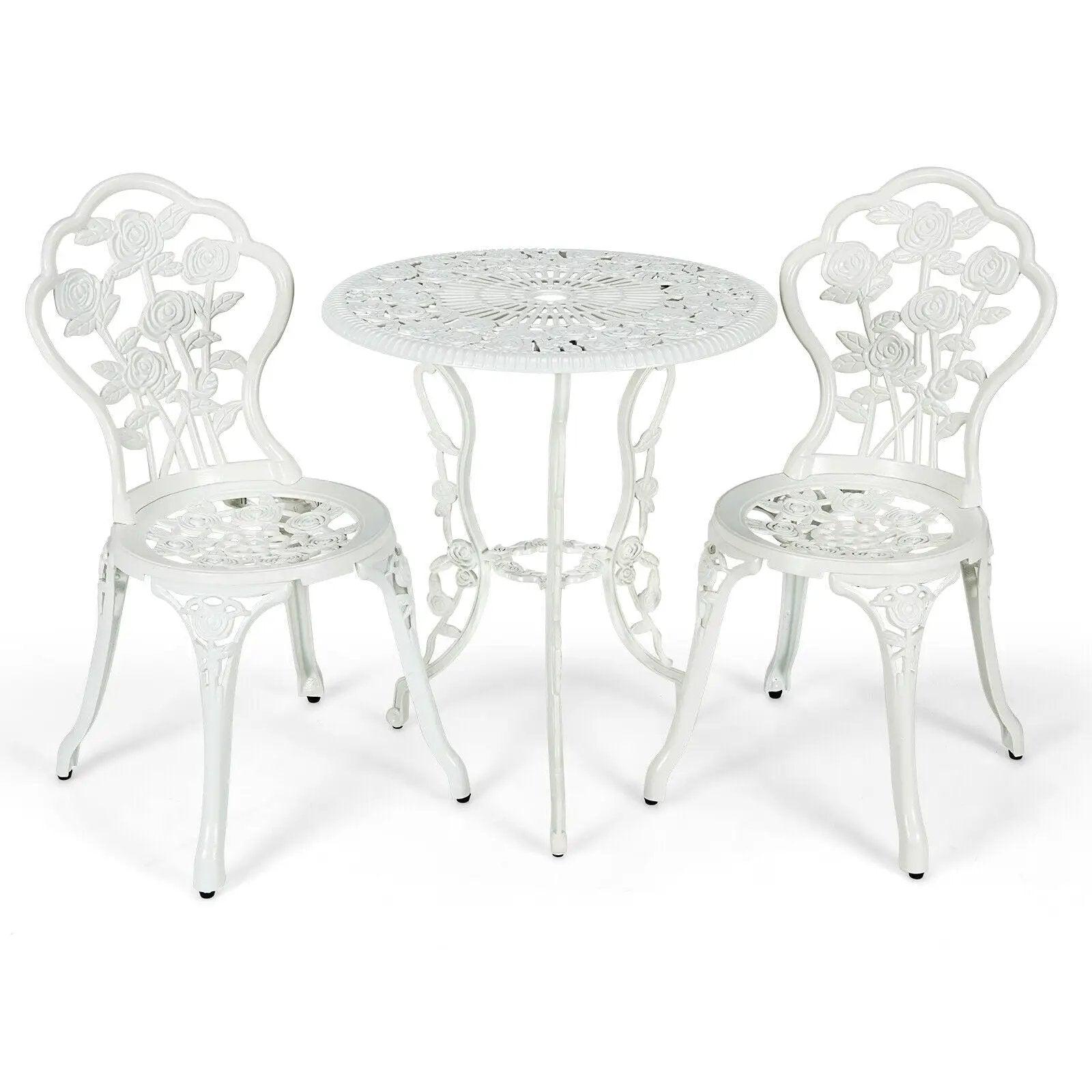 Outdoor Cast Aluminum Patio Furniture Set with Rose Design by DirectDeals