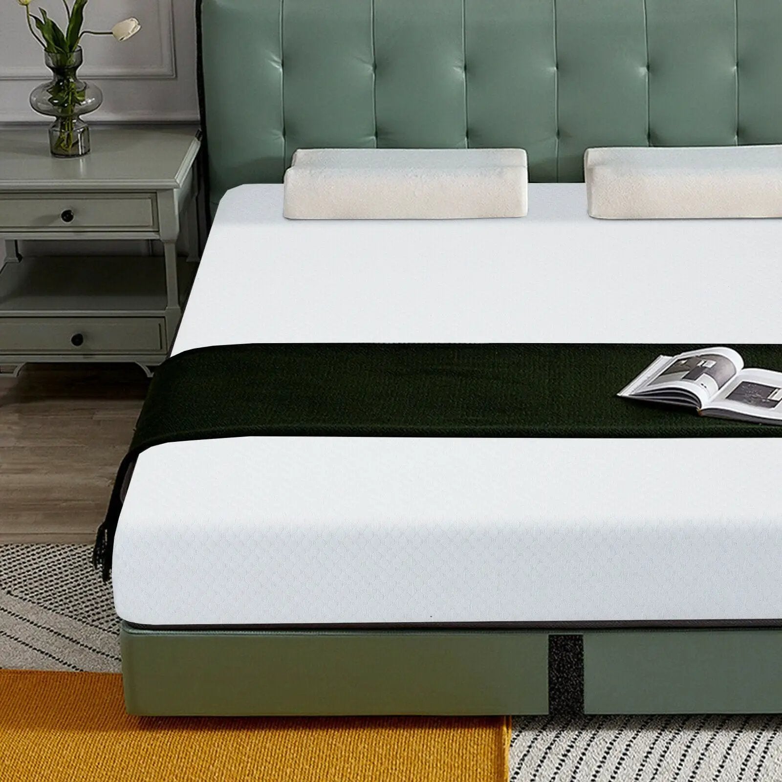10 Inch Air Foam Pressure Relief Bed Mattress with Jacquard Soft Cover by DirectDeals