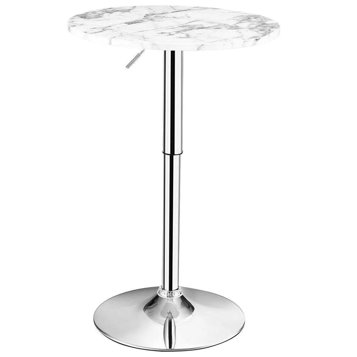 360° Swivel Cocktail Pub Table with Sliver Leg and Base by DirectDeals