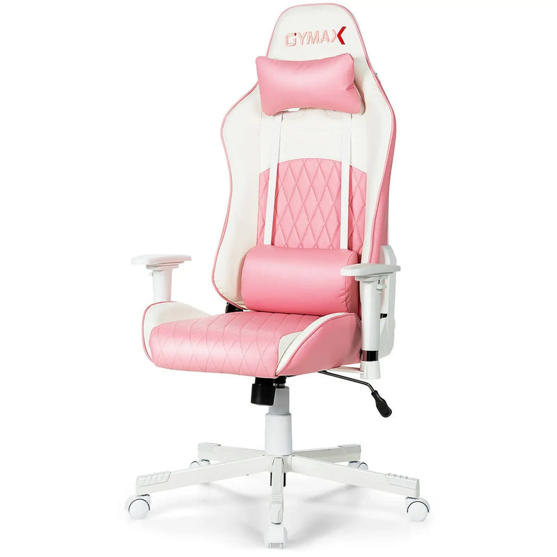 Ergonomic High Back Computer Desk Chair with Headrest and Lumbar Support-Pink by DirectDeals