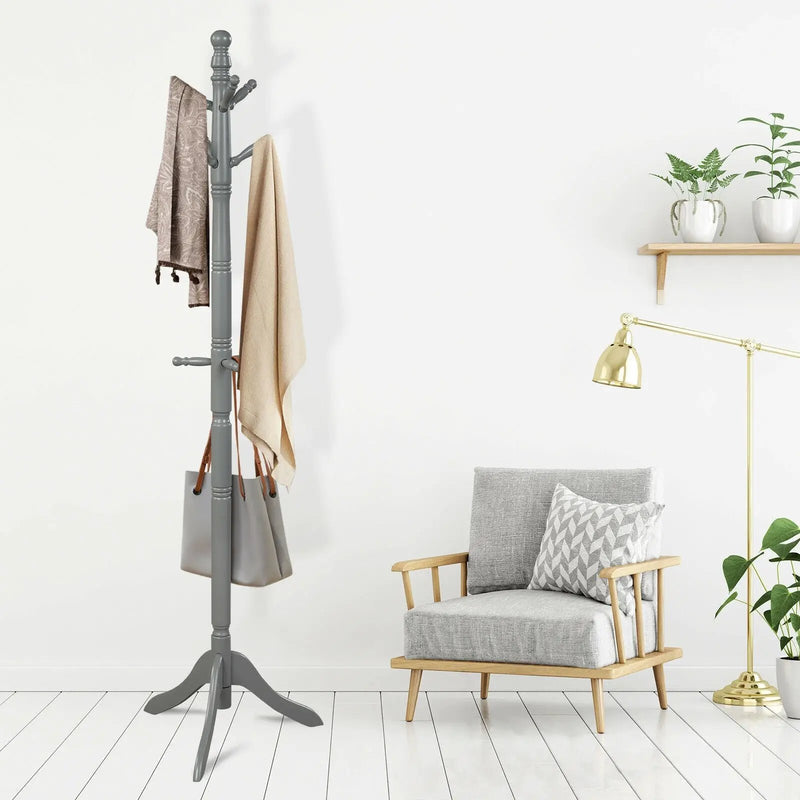 Entryway Height Adjustable Coat Stand with 9 Hooks by DirectDeals