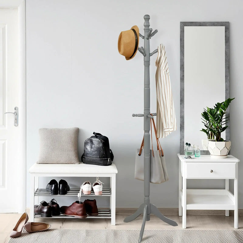 Entryway Height Adjustable Coat Stand with 9 Hooks by DirectDeals