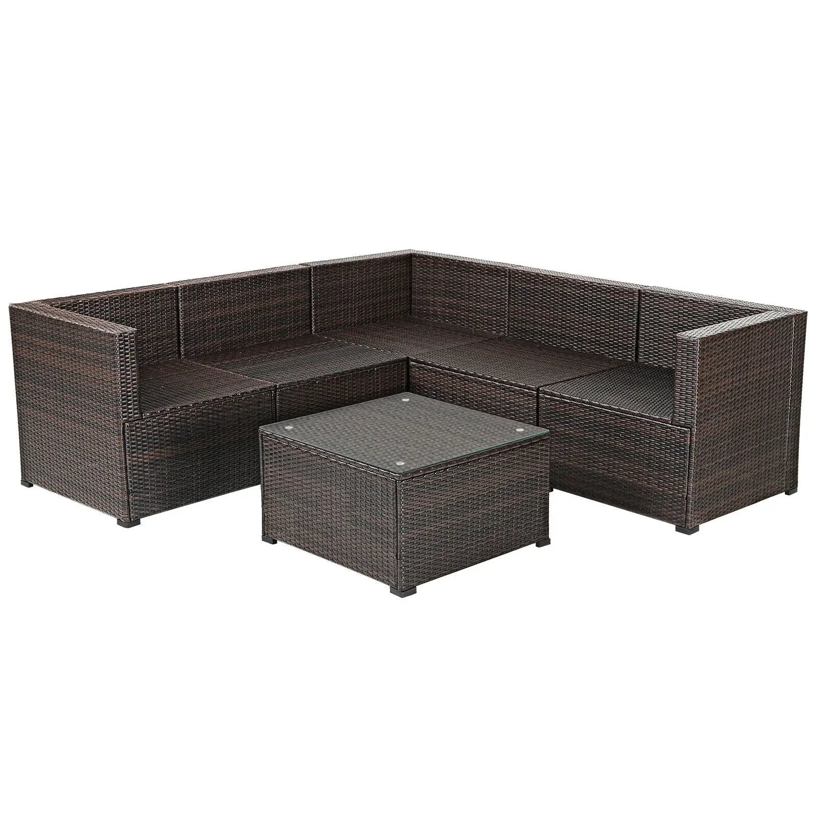 6 Pieces Patio Furniture Sofa Set with Cushions for Outdoor by DirectDeals