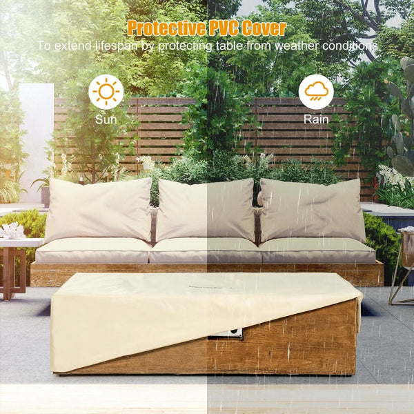 2 Piece Outdoor Propane Fire Pit Table Set, photo 2 of 8