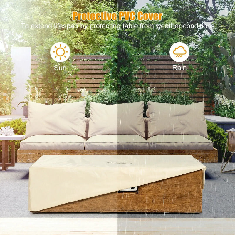 2 Piece Outdoor Propane Fire Pit Table Set by DirectDeals