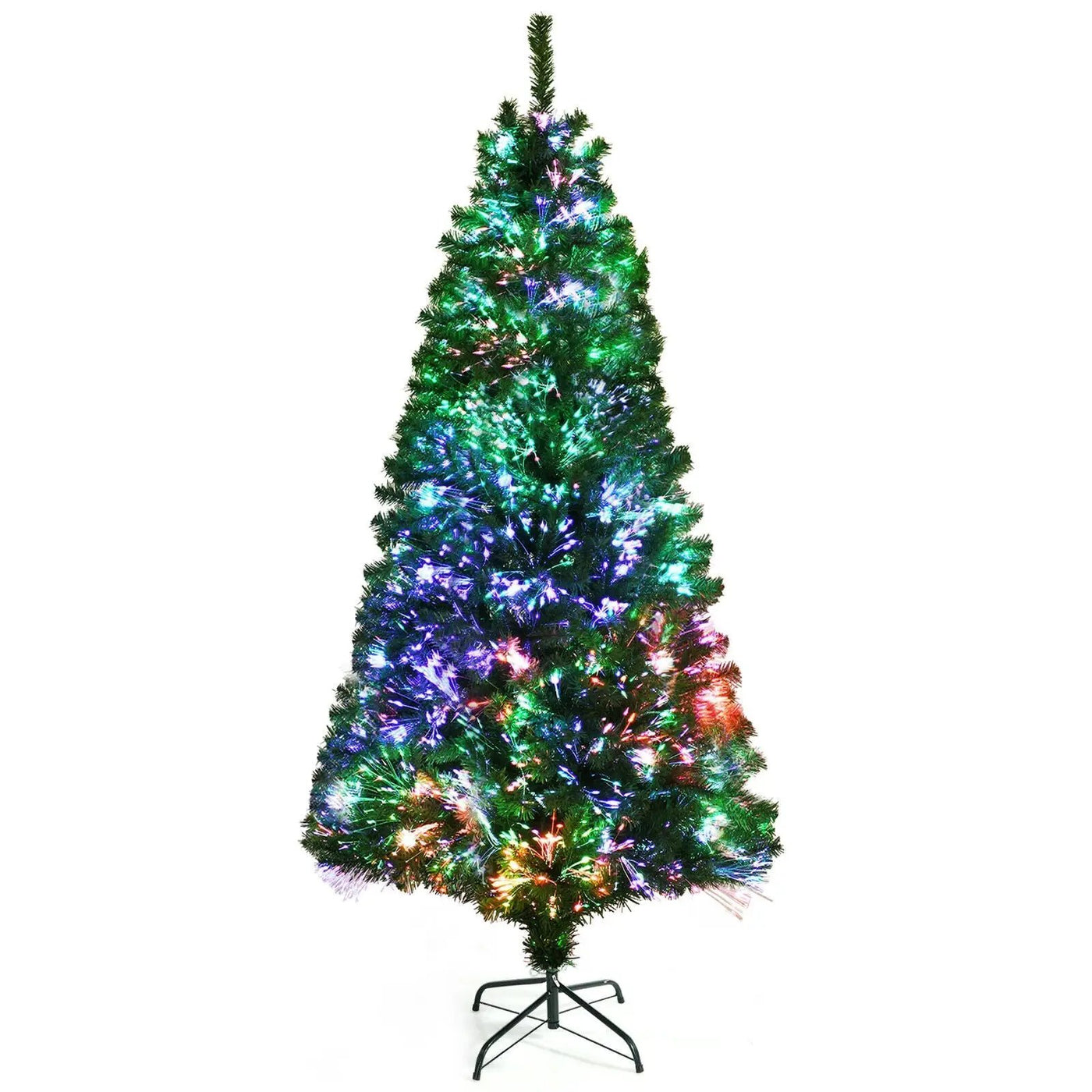 Pre-lit Multi-Colored Fiber Optic Spruce Artificial Christmas Tree by DirectDeals