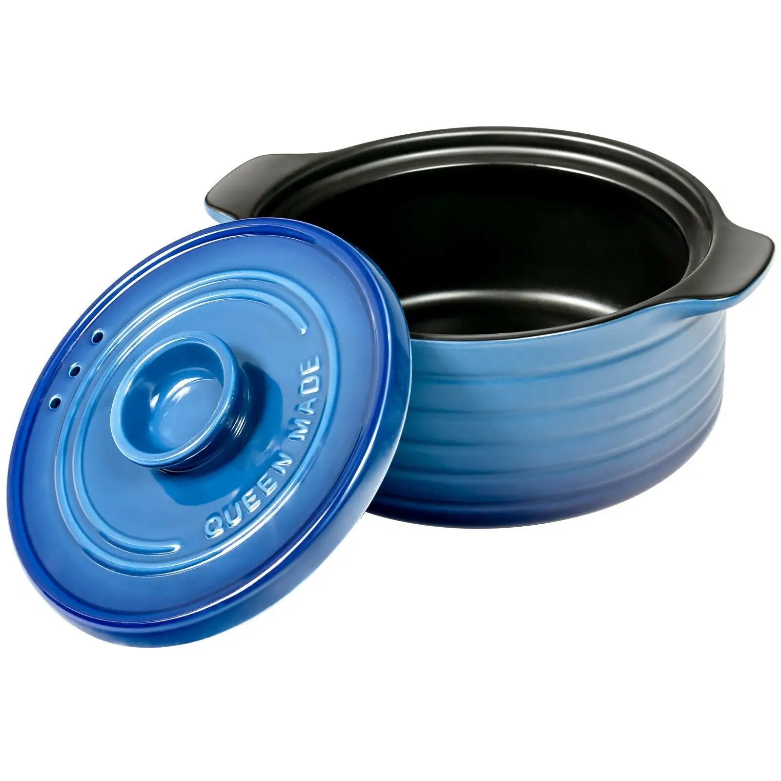 2 Pieces Ceramic Cookware Set with Lid and Insulated Handle by DirectDeals