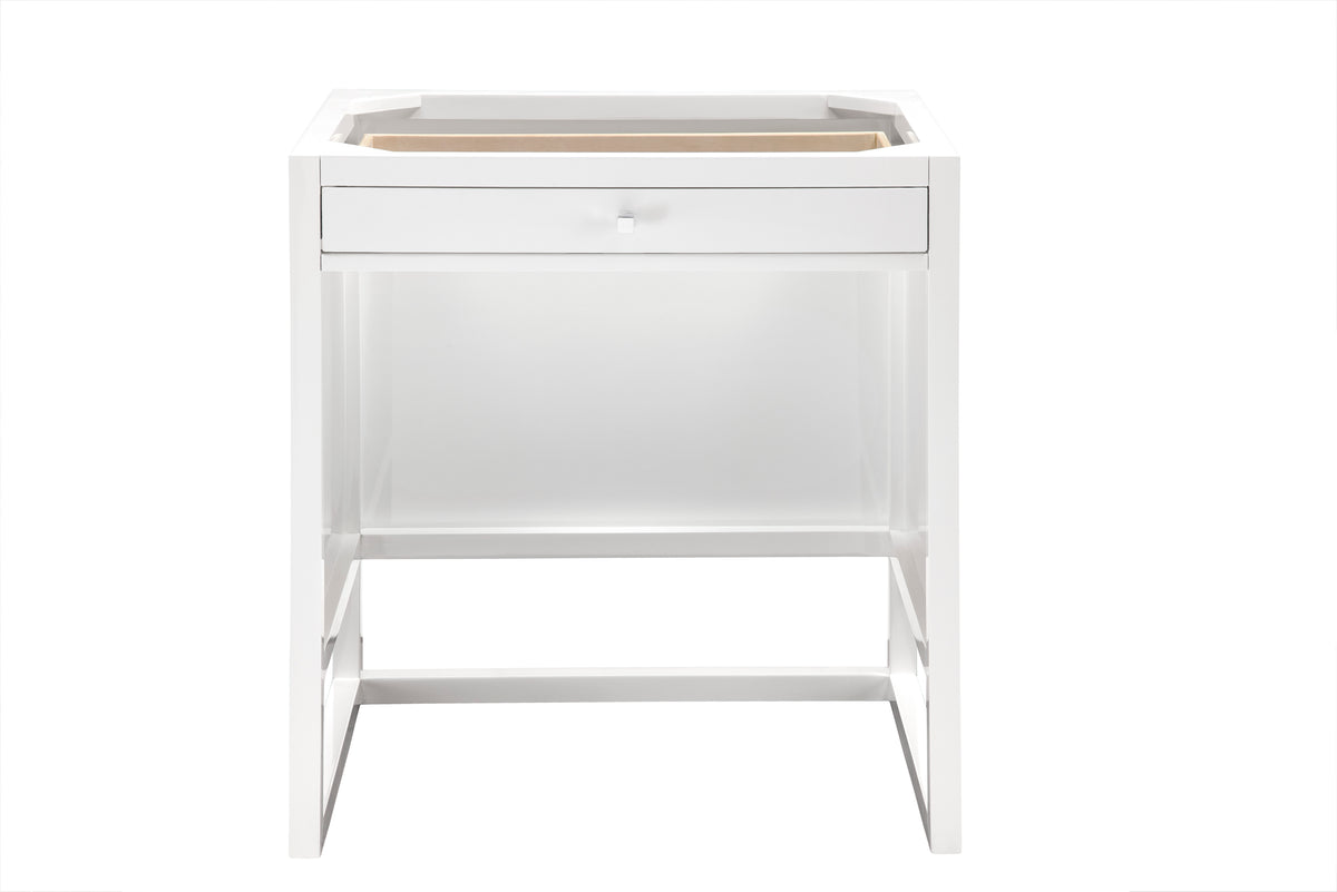 James Martin Athens 30" Countertop Unit, Glossy White, cabinet without a countertop