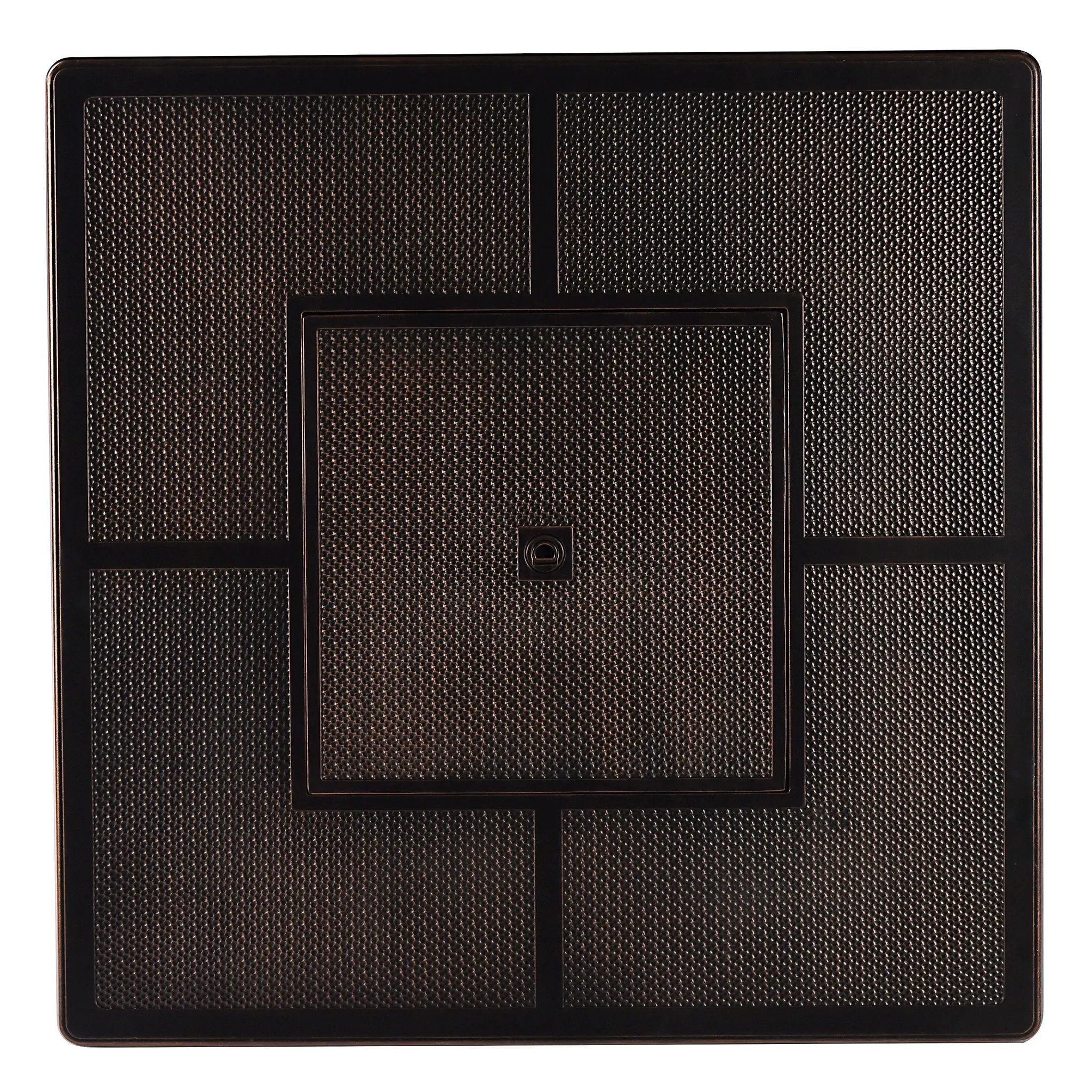 Black Aluminum Fire Table Set with Four Club Chairs by Sharicks