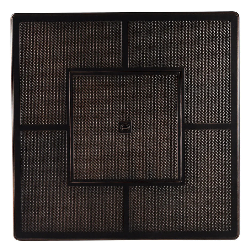 Black Aluminum Fire Table Set with Four Club Chairs by Sharicks