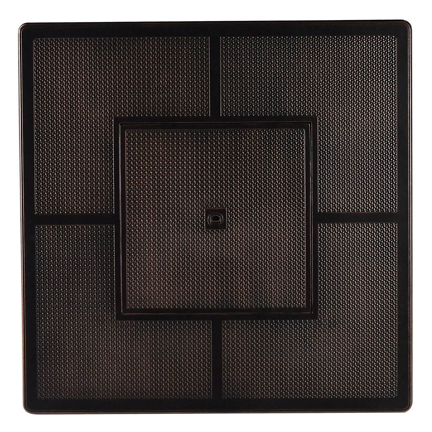 Black Aluminum Fire Table Set with Four Club Chairs by Sharicks