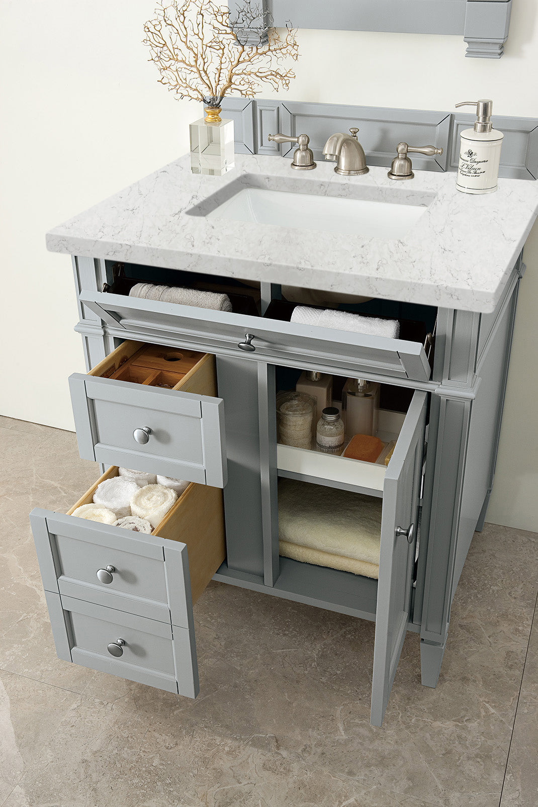 James Martin Brittany 30" Single Bathroom Vanity, Urban Gray by James Martin