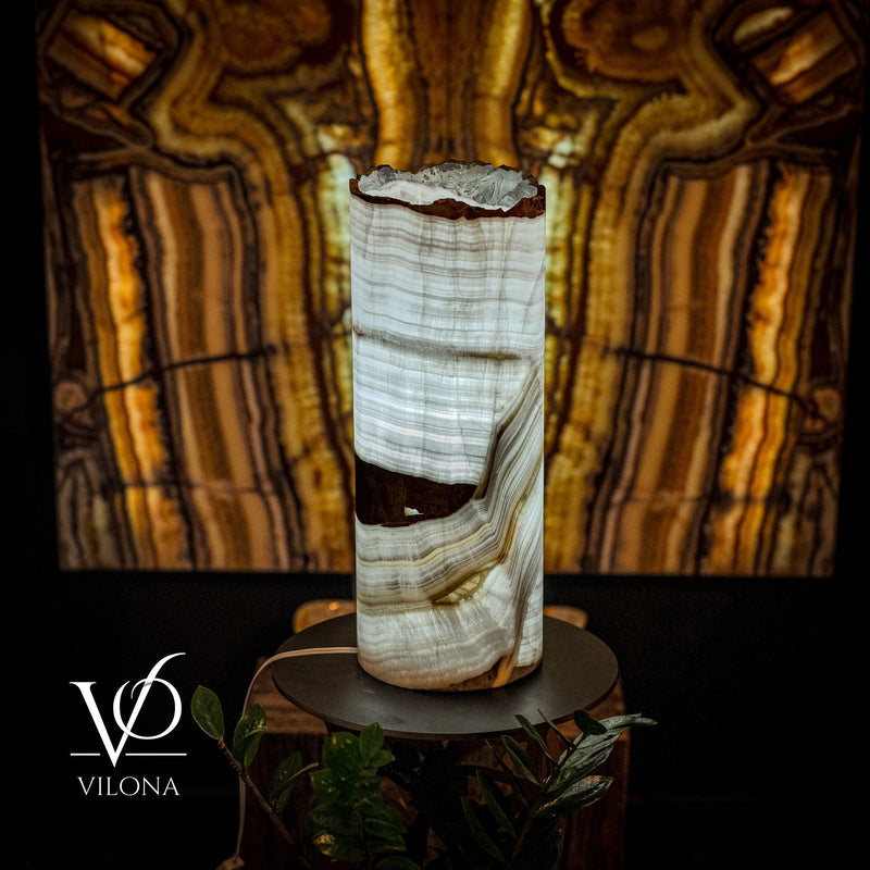 Ice Onyx Table Lamp (Live Edge #4), photo 3 of 5