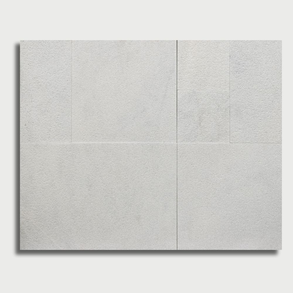 Ice White Sandblasted French Pattern Marble Pavers French Pattern Marble Various Pavers