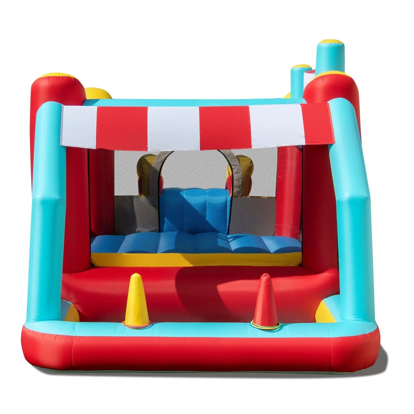 5-in-1 Ice Cream Inflatable Bounce House with Ball Pit and Slide with 480W Blower by DirectDeals