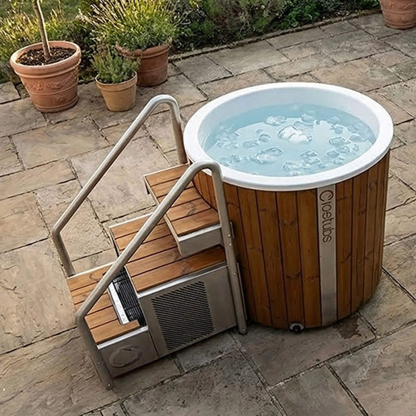 Icetubs IceBarrel XL Thermowood And Fiberglass Cold Plunge Immersion Tub (SAK35418) by SAKSBY WHOLESALE