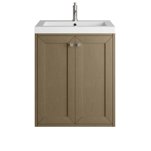 James Martin Chianti 24" Floating Single Bathroom Vanity, Walnut Whisper