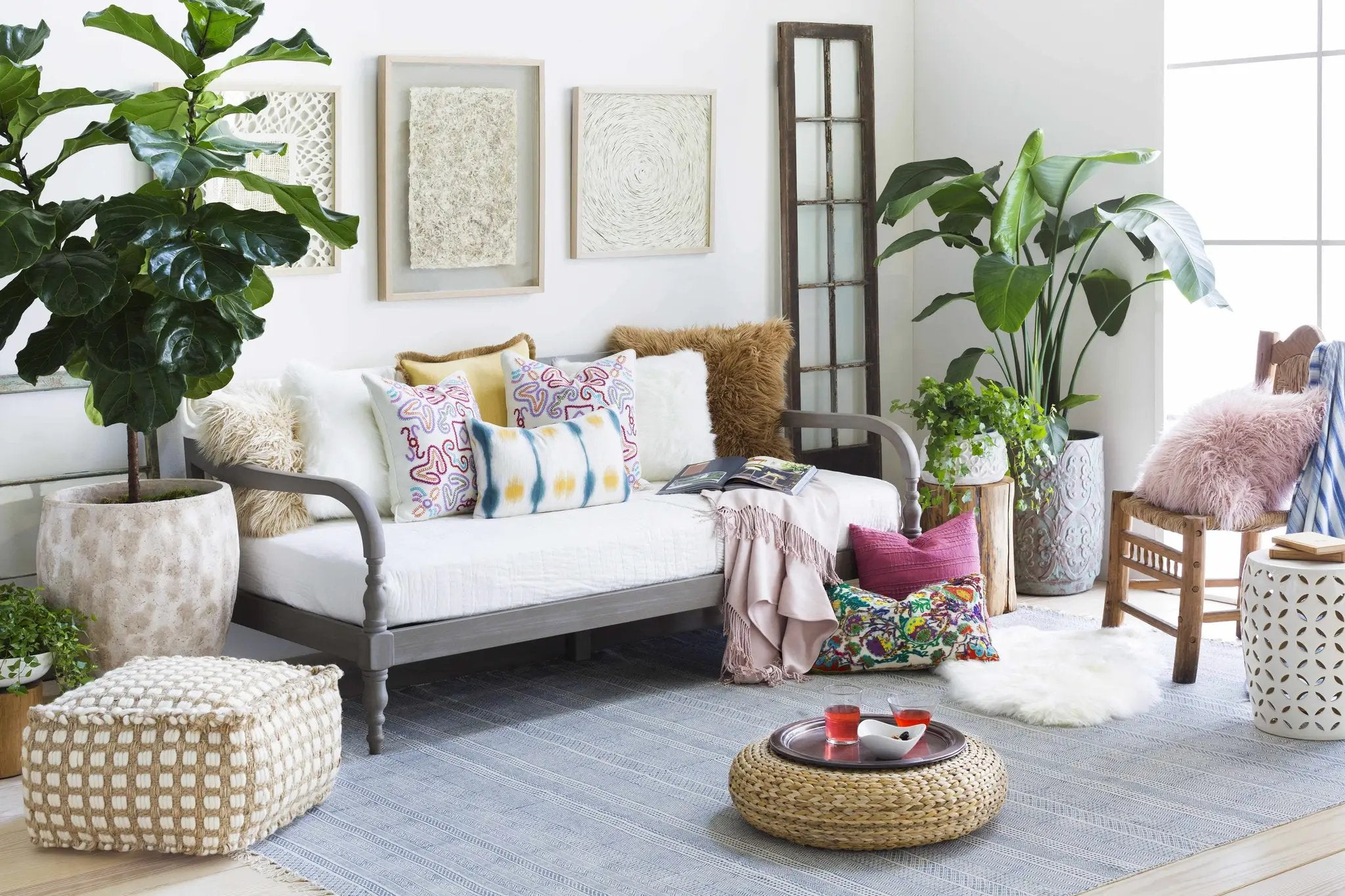 Brookneal Pouf - Clearance by Boutique Rugs