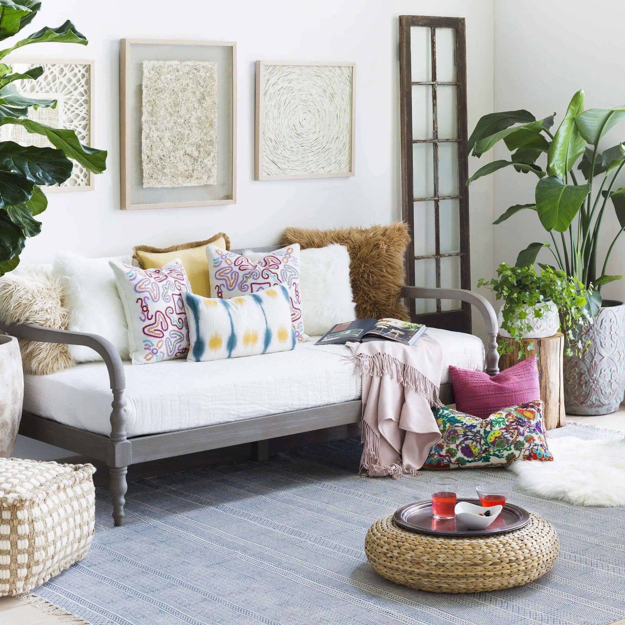 Brookneal Pouf - Clearance by Boutique Rugs