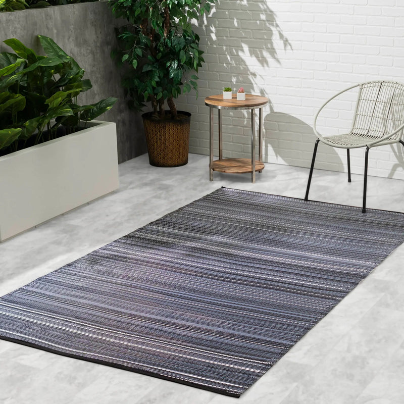 Cancun - Midnight Outdoor Rug for Patio by Fab Habitat