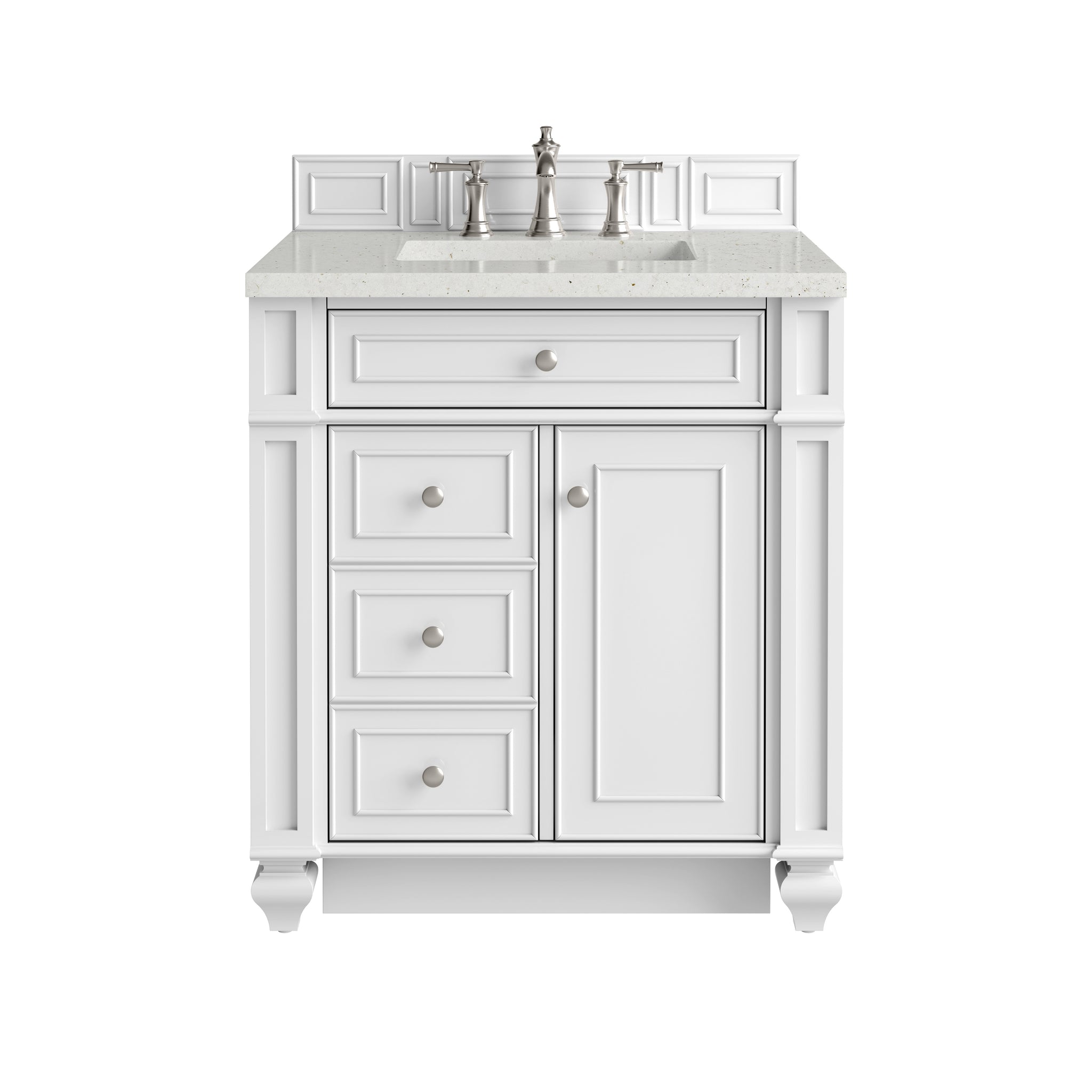James Martin Bristol 30" Single Bathroom Vanity, Bright White by James Martin