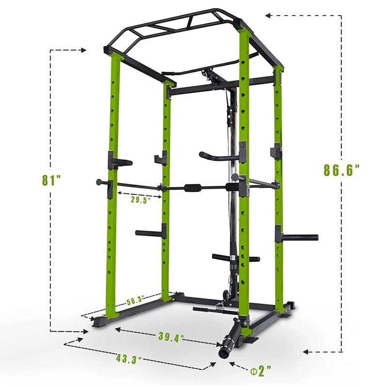 IFast Adjustable Home Gym Power Cage & Squat Rack With Pull-Up Bar Barbell Rack, 1000LBS (SAK12649) by SAKSBY WHOLESALE