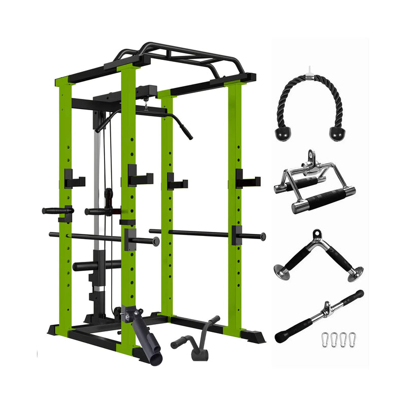 IFast Adjustable Home Gym Power Cage & Squat Rack With Pull-Up Bar Barbell Rack, 1000LBS (SAK12649) by SAKSBY WHOLESALE