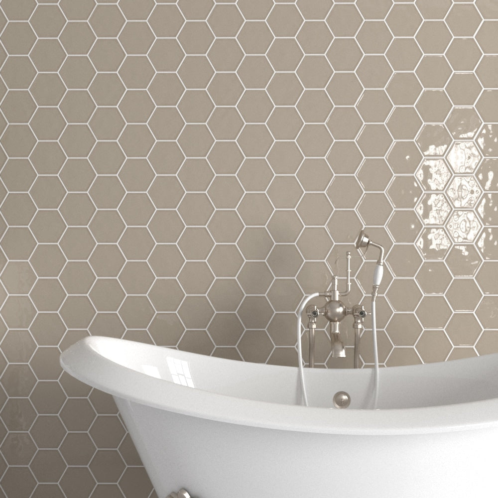 Acorn Glossy Hexagon 5 Ceramic Tiles 5