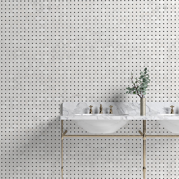 Calacatta T Honed Basket Weave Marble Mosaics 12x12