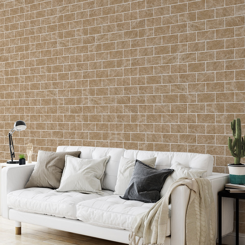 Emperador Light Polished Marble Tiles 2 3/4x5 1/2