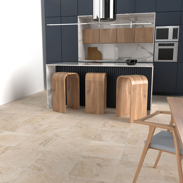 Royal Beige Honed Marble Tiles 12x12