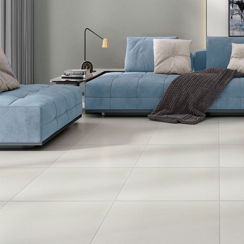 Blue Sofa on Large Format Stone