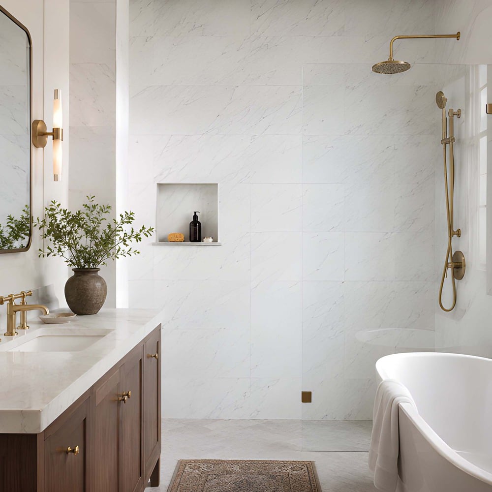 Bianco Dolomite Classic Polished Marble Tiles 12x12