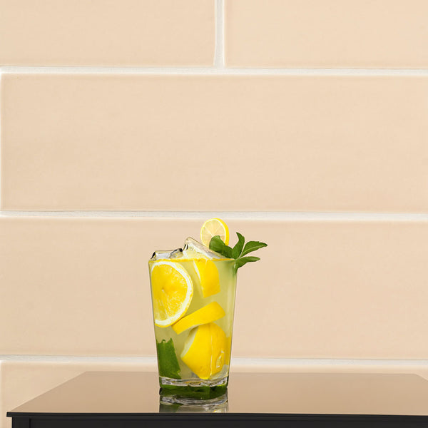 Caramel Glossy Subway Ceramic Tiles 4x12
