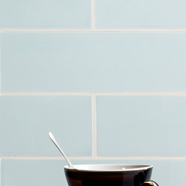 Seafoam Glossy Subway Ceramic Tiles 4x12